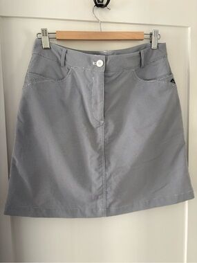 NVO By Lanctot Golf Skort Gingham Stretch Back Pleated Pockets Stretch Sz 8
